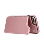 Wholesale iPhone 8 Plus / 7 Plus Flip Book Leather Style Credit Card Case (Rose Gold)
